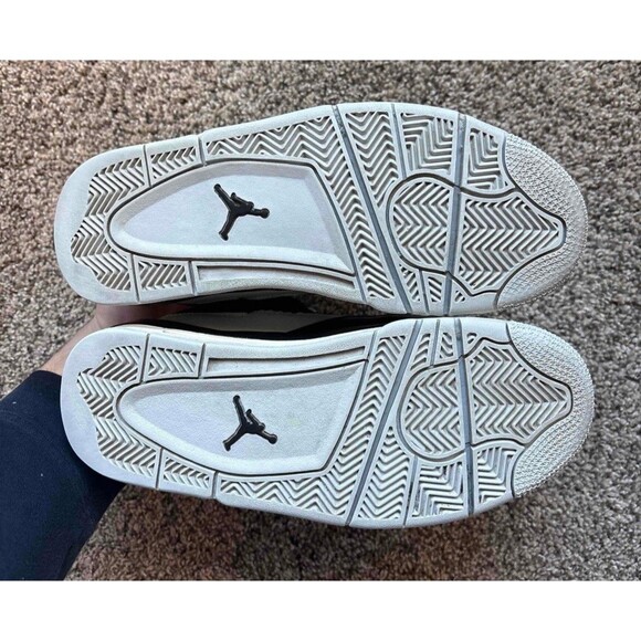 Nike Air Jordan 4 Retro Pure Platinum Metallic Gold Size 6.5 Youth (Size 8 Women - Picture 5 of 7